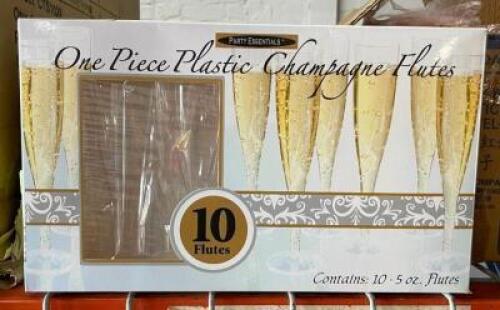 (4) 10CT PACKS OF PLASTIC CHAMPAGNE FLUTES