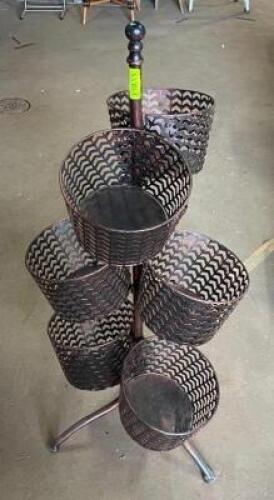 6-BASKET METAL PLANTER STAND