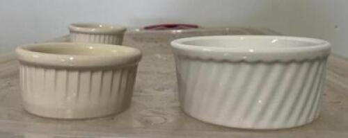 (2) LARGE TUBS OF ASSORTED SIZED RAMEKINS