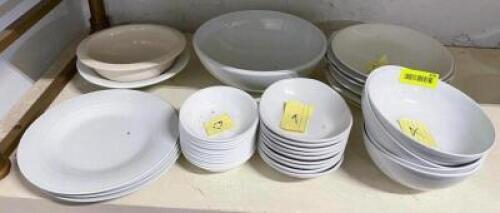 ASSORTED PLATES AND BOWLS AS SHOWN