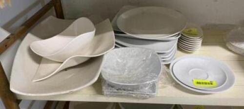 ASSORTED PLATES AND BOWLS AS SHOWN