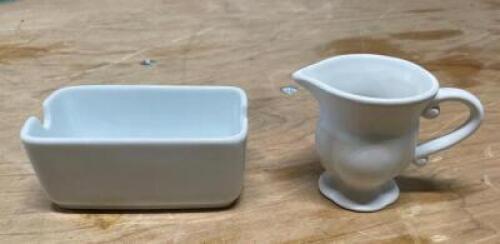 (29) CHINA CREAMERS AD (5) CHINA SUGAR CADDIES