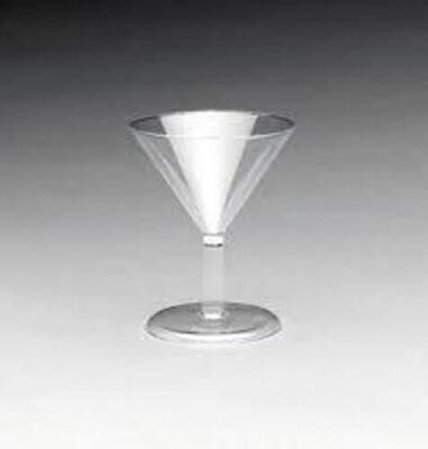 (2) 100 PKS OF PLASTIC 2OZ MARTINI GLASSES