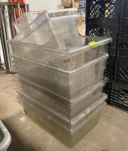 LARGE ASSORTMENT OF LARGE PLASTIC TUBS