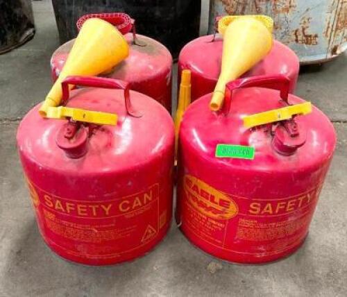 (4) 5-GALLON METAL FUEL TANKS