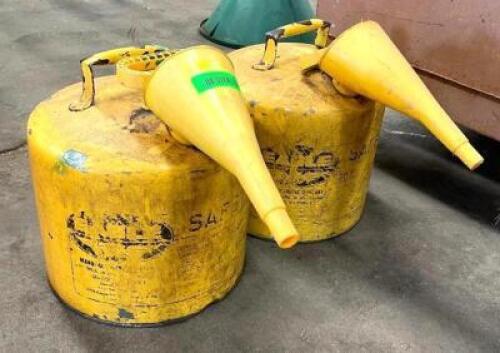 (2) 5-GALLON METAL FUEL TANKS