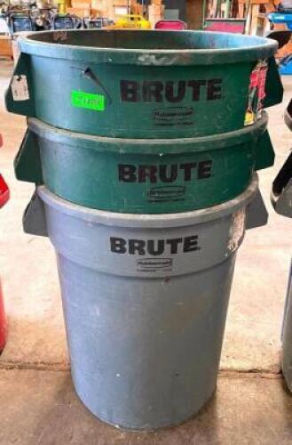 (3) INDUSTRIAL TRASH BINS