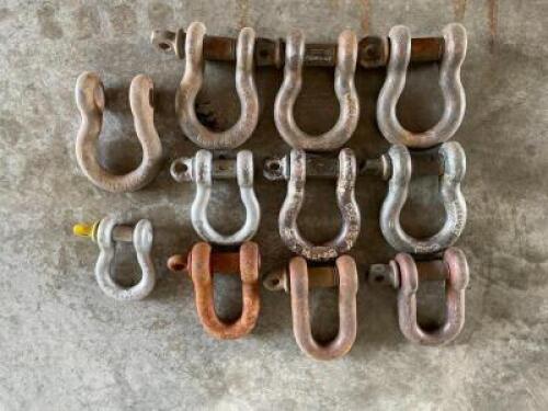 (11) ASSORTED SCREW PIN ANCHOR SHACKLE