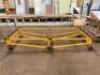 10' X 4' HEAVY DUTY STEEL FRAMED FABRICATION TABLE W/ (6) INDUSTRIAL CASTERS - 3