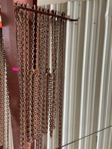 (9) ASSORTED TOW CHAINS AS SHOWN (VARIOUS SIZE)