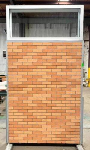 64" X 120" MOCK UP UNIT WITH WINDOW AND BRICK WALL