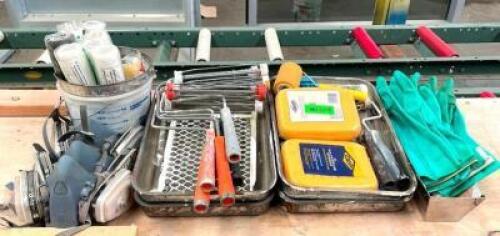 ASSORTED PAINTING SUPPLIES AS SHOWN