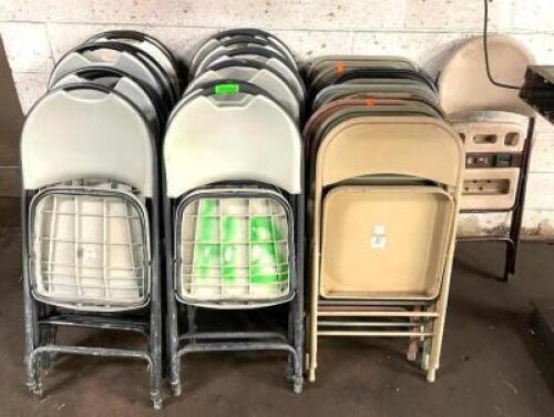 ASSORTED FOLDING CHAIRS AS SHOWN