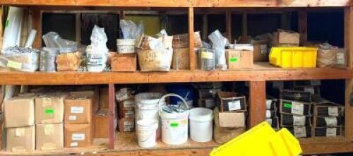 CONTENTS OF SHELVING UNIT (ASSORTED HARDWARE AS SHOWN)