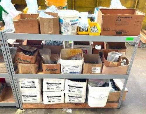 3-TIER METAL FRAMED SHELVING UNIT (CONTENTS ON SHELF INCLUDED)