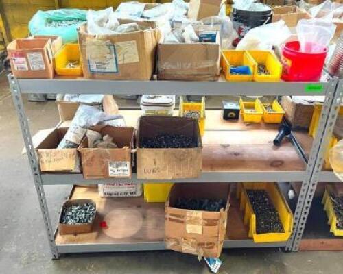 3-TIER METAL FRAMED SHELVING UNIT (CONTENTS ON SHELF INCLUDED)