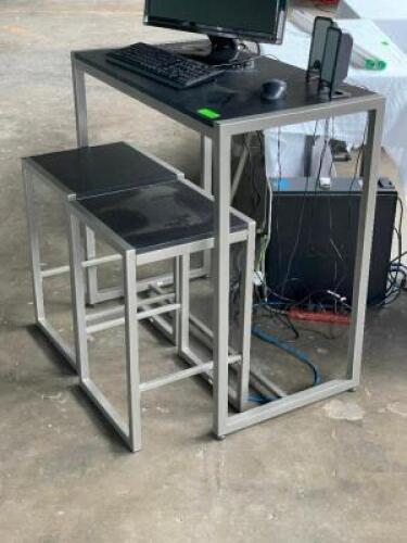 (3) - PC. COUNTER TOP TABLE AND STOOL SET
