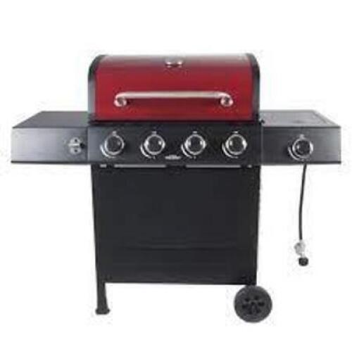 DESCRIPTION: (1) 4 BURNER GAS GRILL BRAND/MODEL: REVOACE #GBC1748WRS INFORMATION: RED RETAIL$: $200.00 EA SIZE: 54.40 X 24.30 X 46.30 INCHES QTY: 1