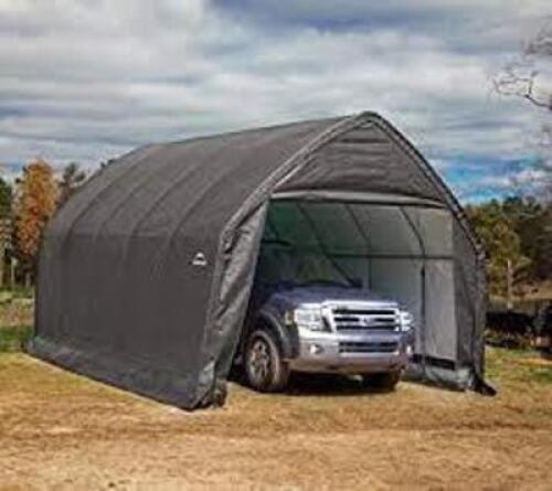 DESCRIPTION: (1) GARAGE IN A BOX CARPORT AND SHELTERBRAND/MODEL: SHELTERLOGIC #62693RETAIL$: $879.99&nbsp;SIZE: 13'X20'X12'QTY: 1