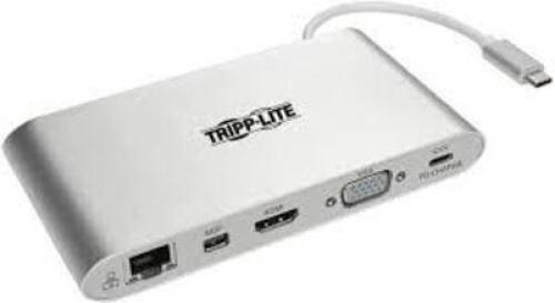 DESCRIPTION: (1) DOCKING STATION, USB-C CONNECTION BRAND/MODEL: TRIPP-LITE INFORMATION: SILVER RETAIL$: $149.99 EA QTY: 1