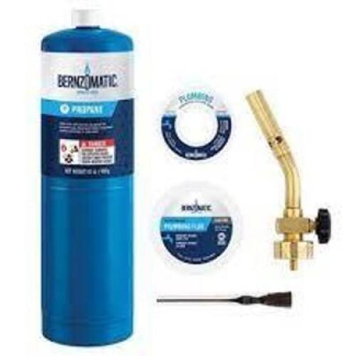 DESCRIPTION: (1) MANUAL TORCH PLUMBING KIT BRAND/MODEL: BERNZOMATIC #PK1001KC INFORMATION: BLUE RETAIL$: $64.04 EA QTY: 1