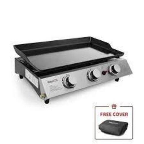 DESCRIPTION: (1) PORTABLE 3-BURNER PROPANE GRIDDLEBRAND/MODEL: ROYAL GOURMET #PD1300RETAIL$: $157.69&nbsp;SIZE: 25"X 18.1"X 9.1"QTY: 1