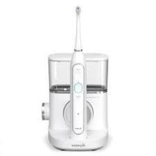 DESCRIPTION: (1) TOOTHBRUSH AND FLOSSING SYSTEM BRAND/MODEL: WATERPIK INFORMATION: WHITE RETAIL$: $179.14 EA QTY: 1