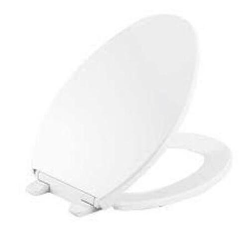 DESCRIPTION: (2) ANTIMICROBIAL TOILET SEAT BRAND/MODEL: KOHLER #493J72 INFORMATION: WHITE RETAIL$: $25.93 EA SIZE: 7/8" SEAT H, 18-5/8" BOLT TO SEAT F