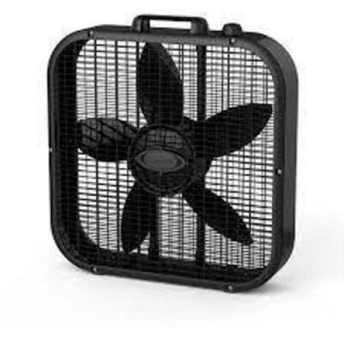 DESCRIPTION: (1) HIGH VELOCITY BOX FAN BRAND/MODEL: LASKO #B20401 INFORMATION: BLACK RETAIL$: $40.00 EA SIZE: 20" QTY: 1