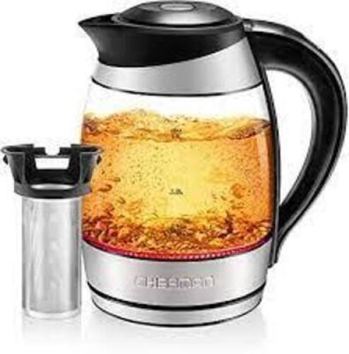 DESCRIPTION: (1) ELECTRIC KETTLE BRAND/MODEL: CHEFMAN RETAIL$: $40.00 EA SIZE: 1.8 LITER QTY: 1