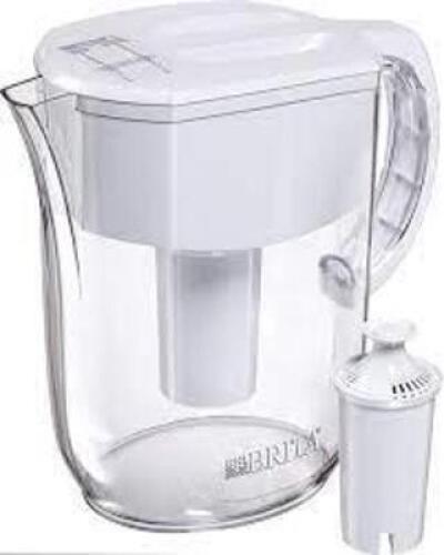 DESCRIPTION: (1) WATER FILTRATION PITCHER BRAND/MODEL: BRITA INFORMATION: WHITE RETAIL$: $35.00 EA SIZE: 10 CUP QTY: 1