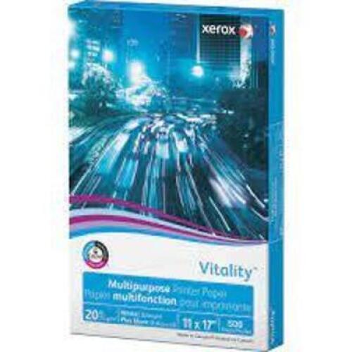DESCRIPTION: (4) PACKS OF (500) SHEETS OF MULTIPURPOSE PRINTER PAPER BRAND/MODEL: VITALITY INFORMATION: WHITE RETAIL$: $12.00 EA SIZE: 8.5X14 QTY: 4