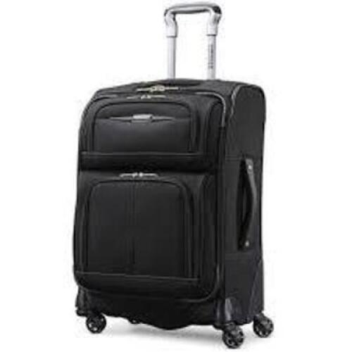 DESCRIPTION: (1) SOFTSIDE SPINNER LUGGAGE BRAND/MODEL: AMERICAN TOURISTER MERIDIAN NXT 25 INFORMATION: BLACK RETAIL$: $80.00 EA QTY: 1
