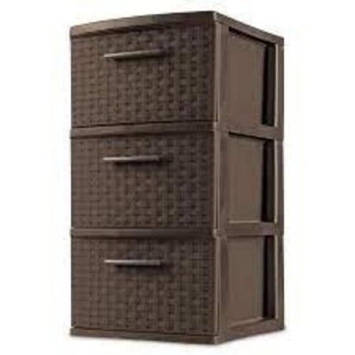 DESCRIPTION: (1) 3 DRAWER CART BRAND/MODEL: STERILITE #2930LAB8 INFORMATION: BROWN, WEAVE RETAIL$: $21.98 EA SIZE: 15X21X25 QTY: 1