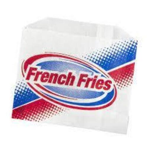 DESCRIPTION: (1) CASE OF APPROX (10) BOXES OF (1000) PRINTED FRENCH FRY BAGS BRAND/MODEL: PECK GOURMET RETAIL$: $86.25 EA SIZE: 8 X 4 QTY: 1