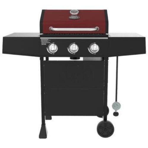 DESCRIPTION: (1) 3 BURNER PROPNE GAS GRILL IN RED BRAND/MODEL: EXPERT GRILL RETAIL$: 169 SIZE: 47,24LX23.5"W X 43.22"H QTY: 1