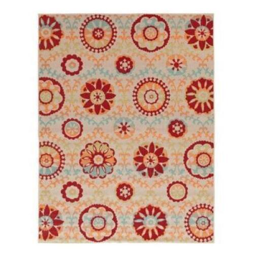 DESCRIPTION: (1) MULTICOLOR FLORAL MEDALLION OUTDOOR RUG BRAND/MODEL: MAINSTAYS 6389.915.51VM RETAIL$: 57.75 SIZE: 5'X7' QTY: 1