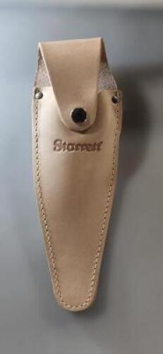 DESCRIPTION: (1) LEATHER CALIPER HOLDER BRAND/MODEL: STARRETT 86405172 RETAIL$: 40.24 SIZE: FOR 6" DIAL CALIPER QTY: 1