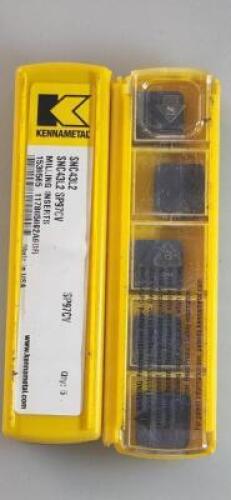 DESCRIPTION: (10) SOLID CARBIDE MILLING INSERTS BRAND/MODEL: KENNAMETAL 1539565 RETAIL$: $ 21.45 PER INSERTS QTY: 10