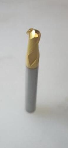 DESCRIPTION: (2) SOLID CARBIDE BALL END MILL BRAND/MODEL: HERTEL 74613175 RETAIL$: 26.99 SIZE: 3/16" DIA 3/8" LOC QTY: 2