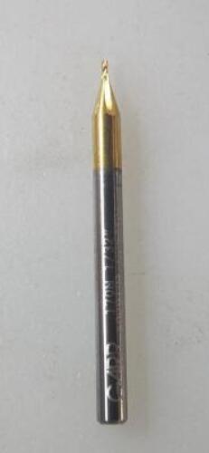 DESCRIPTION: (20) 170M 1/32" STUB END MILL BRAND/MODEL: GARR 170M INFORMATION: TIN COATED RETAIL$: 215 SIZE: 1/32" 9/13 QTY: 20