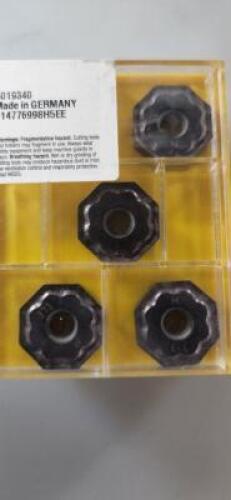 DESCRIPTION: (22) CARBIDE MILLING INSERTS BRAND/MODEL: KENNAMETAL 6019340 RETAIL$: $50.90 PER INSERT QTY: 22