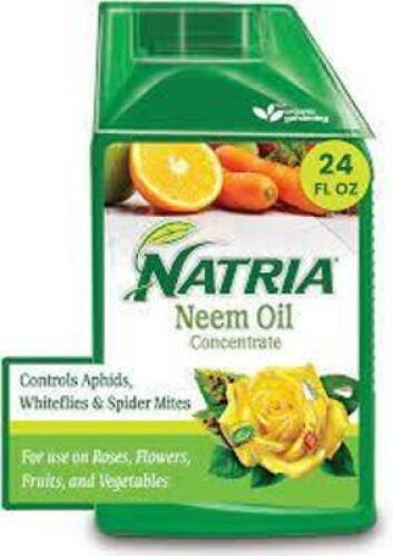 DESCRIPTION: (2) LIQUID CONCENTRATE INSECT DISEASE AND MITE CONTROL BRAND/MODEL: NATRIA ORGANIC RETAIL$: $24.89 EA SIZE: 24 OZ QTY: 2