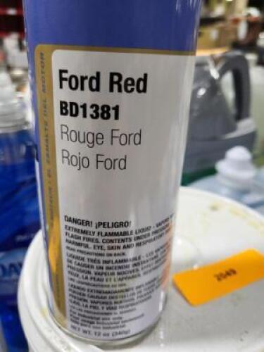 DESCRIPTION: (6) SPRAY PAINT BRAND/MODEL: CLASS C SOLUTIONS GROUP #BD1381 INFORMATION: FORD RED RETAIL$: 8.76 SIZE: 12 OZ QTY: 6