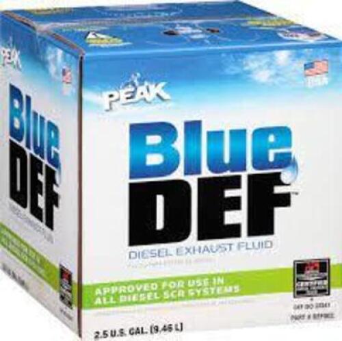 DESCRIPTION: (1) BLUE DEF BRAND/MODEL: PEAK RETAIL$: $25.00 EA SIZE: 2.5 GA QTY: 1