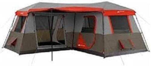 DESCRIPTION: (1)INSTANT CABIN TENT AND SCREEN HOSE BRAND/MODEL: OZARK MOUNTAIN #WMT-161682B INFORMATION: ORANGE RETAIL$: 250 SIZE: 16X16 QTY: 1