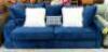 WASHINGTON INDIGO SOFA WITH (3) THROW PILLOWS