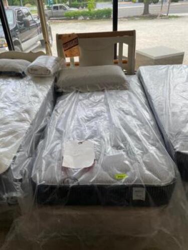 NAME: NEW COUNTRY LACE BED SET - MATTRESS, FOUNDATION, HEADBOARD, SIDE RAILS