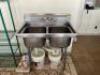 DESCRIPTION: 40" TWO-COMPARTMENT STAINLESS SINK SIZE: 40" X 24" LOCATION: STORE FRONT QTY: 1 - 3
