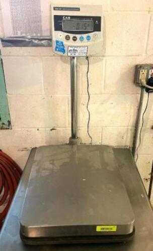 DESCRIPTION: CAS 150 LB. CAPACITY DIGITAL MARKET SCALE BRAND/MODEL: CAS BW-60 LOCATION: WAREHOUSE QTY: 1